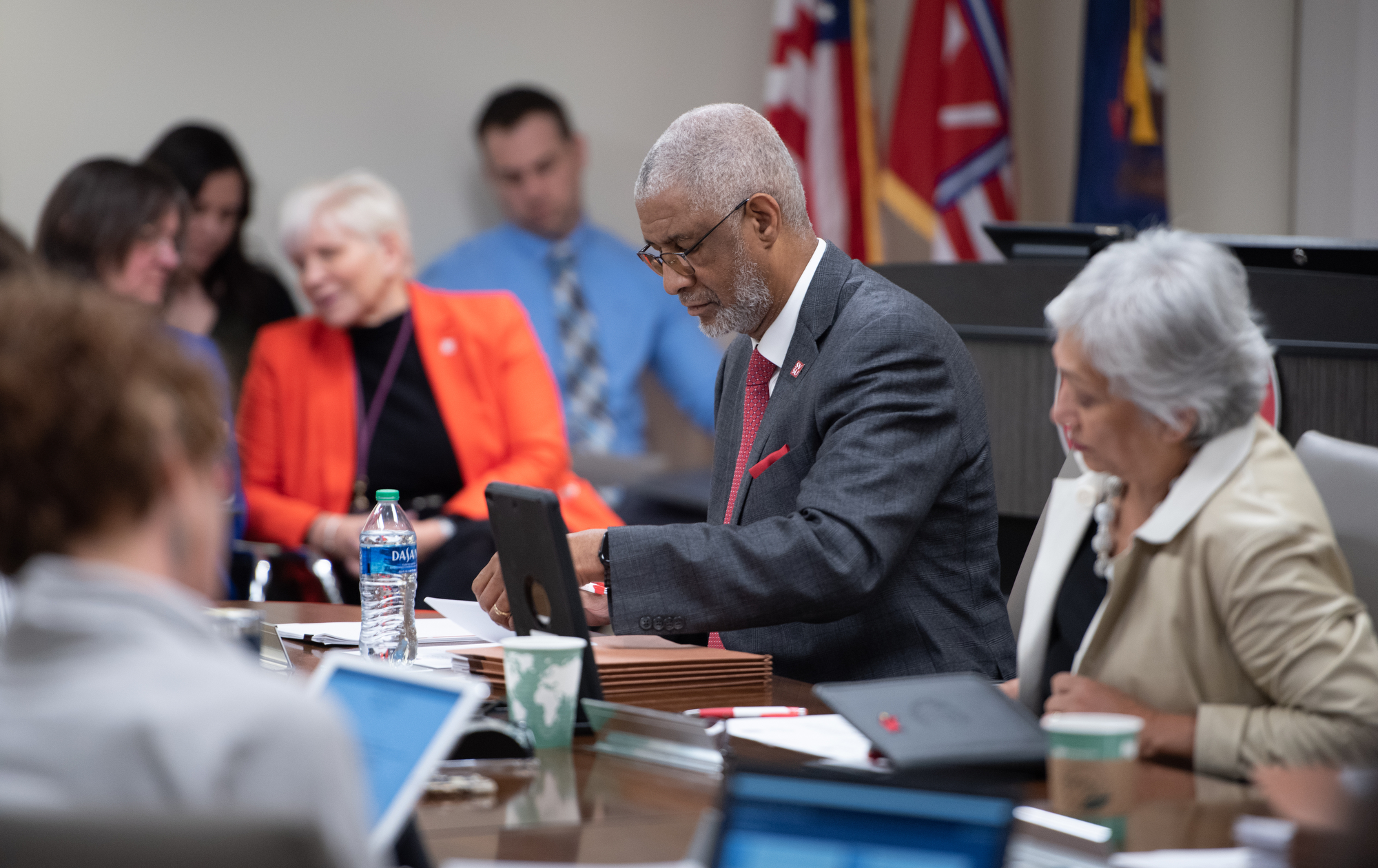 SVSU President and Board of Control in Meeting